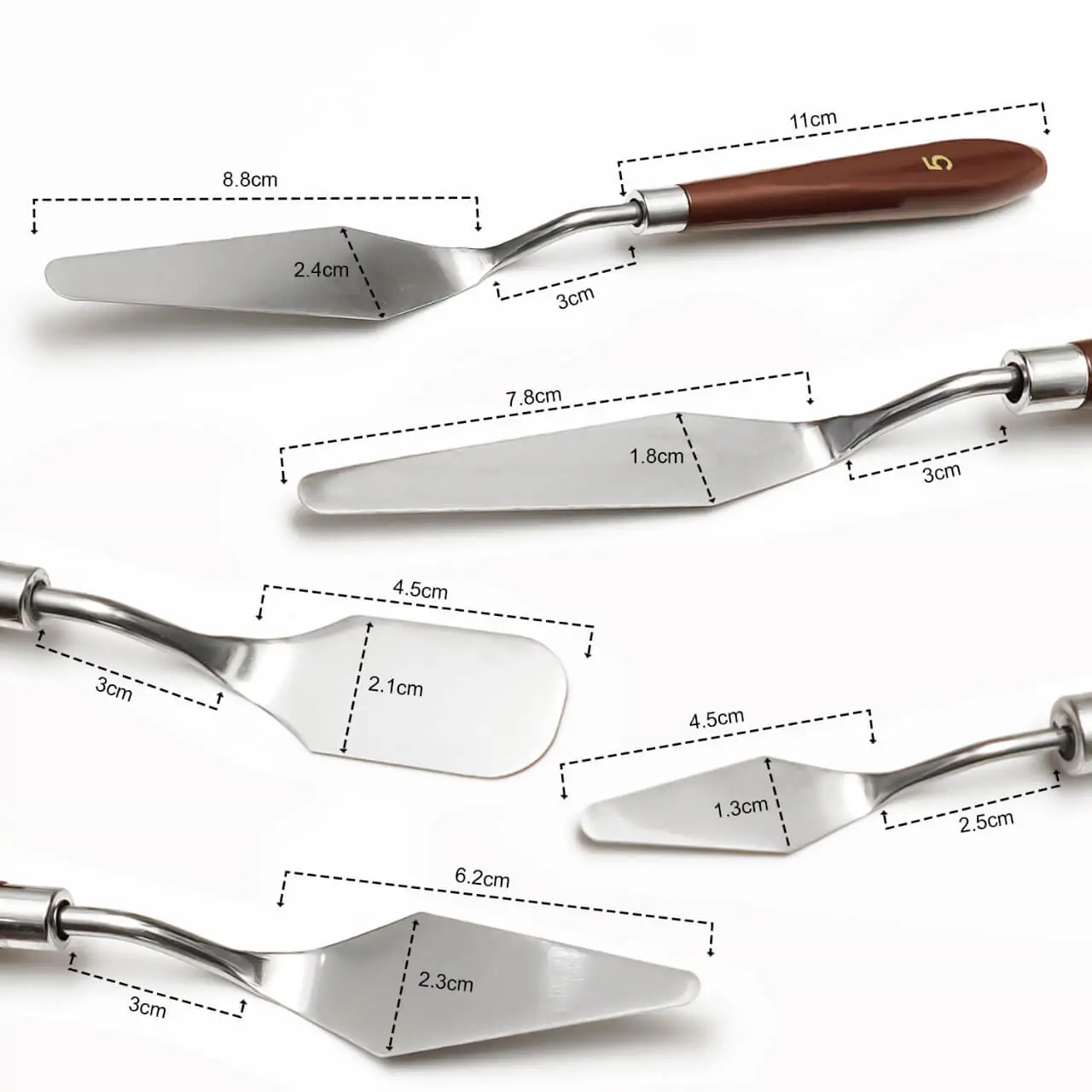 Bluebird Palette Knives – Set of 5 - Image 3