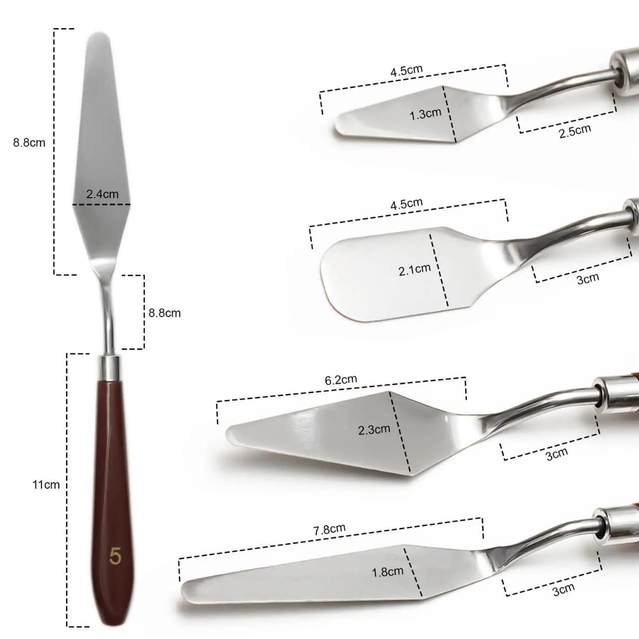 Bluebird Palette Knives – Set of 5 - Image 6
