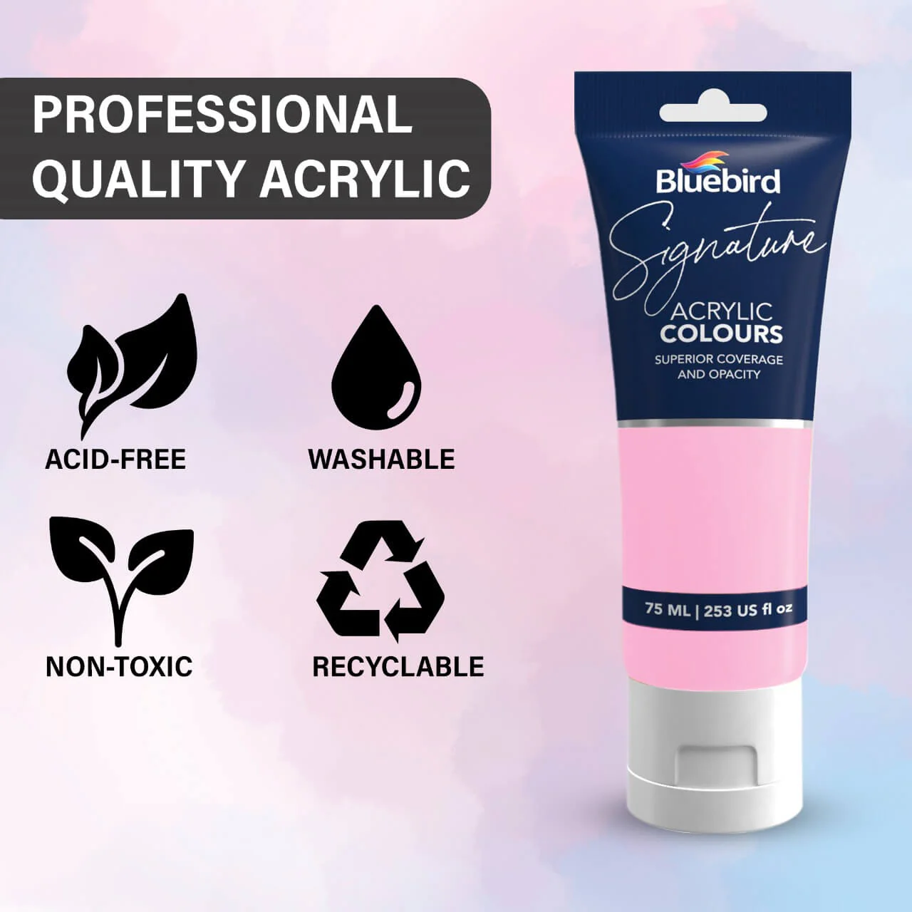 Signature Acrylic Colours - 75 ml - Set of 6 PASTEL - Image 5