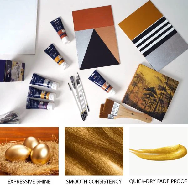 Signature Acrylic Colours - 75 ml - Set of 6 PEARLESCENT - Image 4