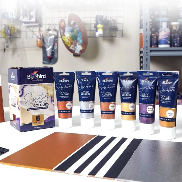 Signature Acrylic Colours - 75 ml - Set of 6 PEARLESCENT - Image 7