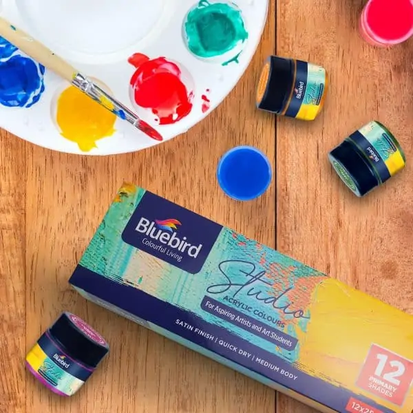 Studio Acrylic Colours – 25 ml – Set of 12 Primary Shades - Image 3