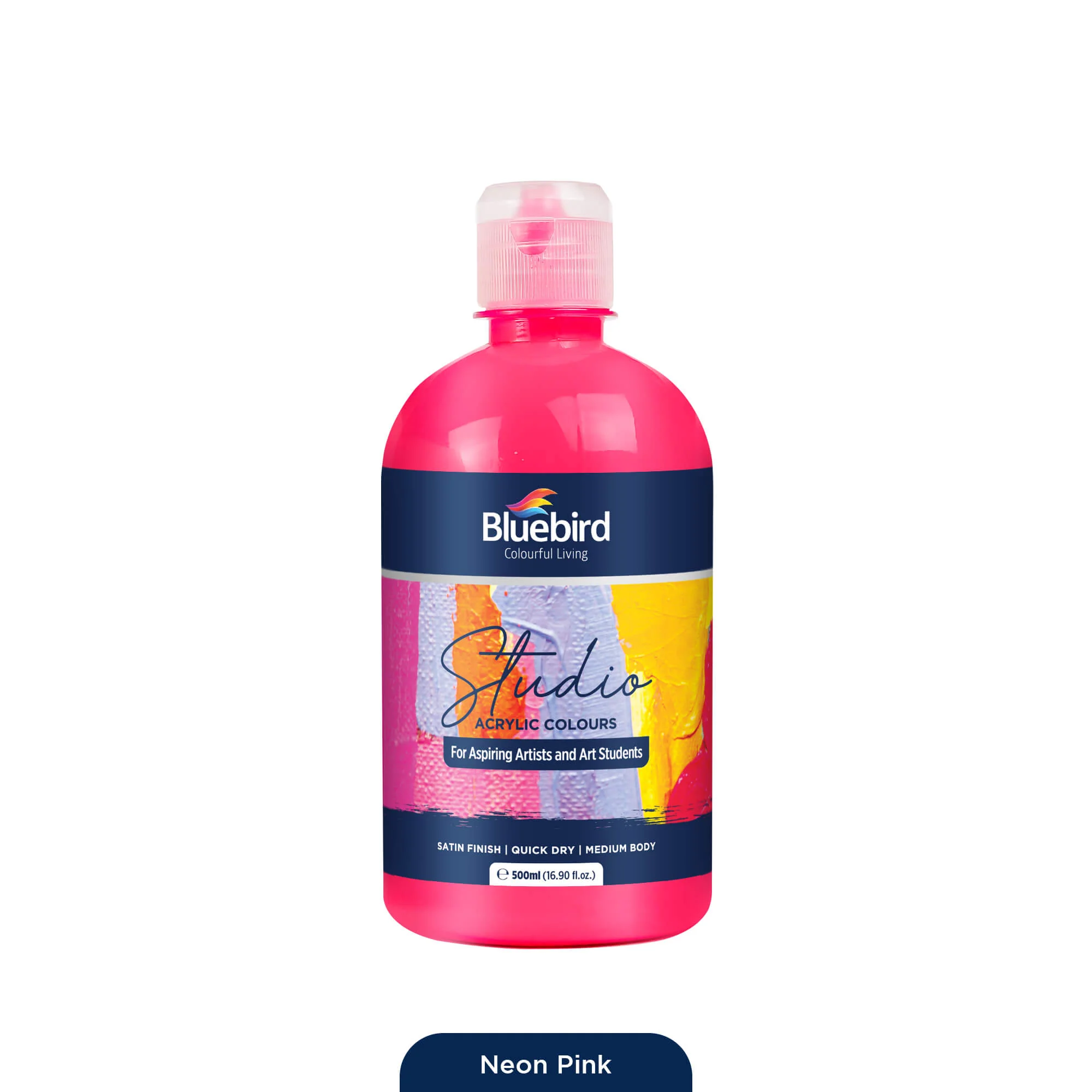 Studio Acrylic Colours - 500 ml - Neon - Image 4