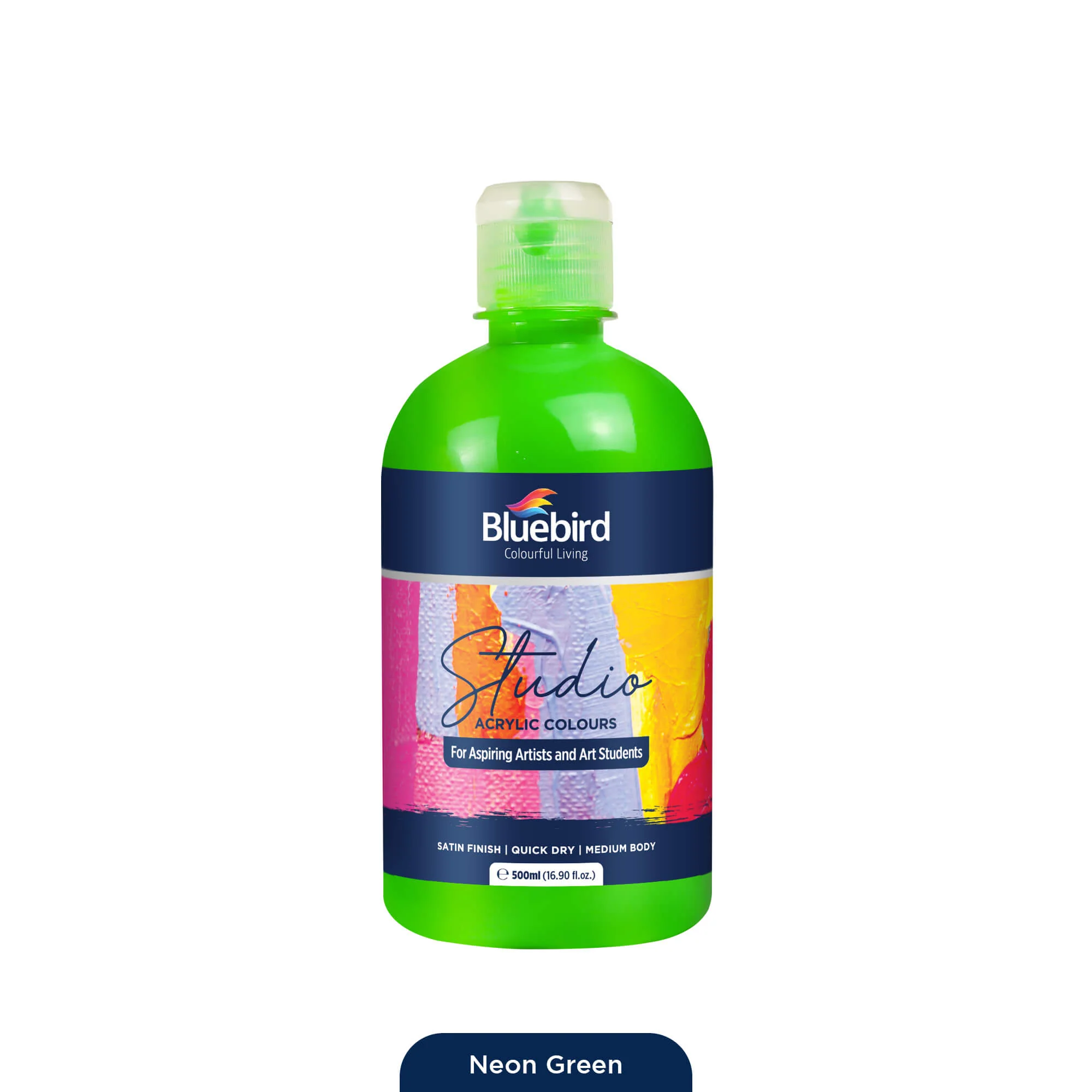 Studio Acrylic Colours - 500 ml - Neon - Image 6
