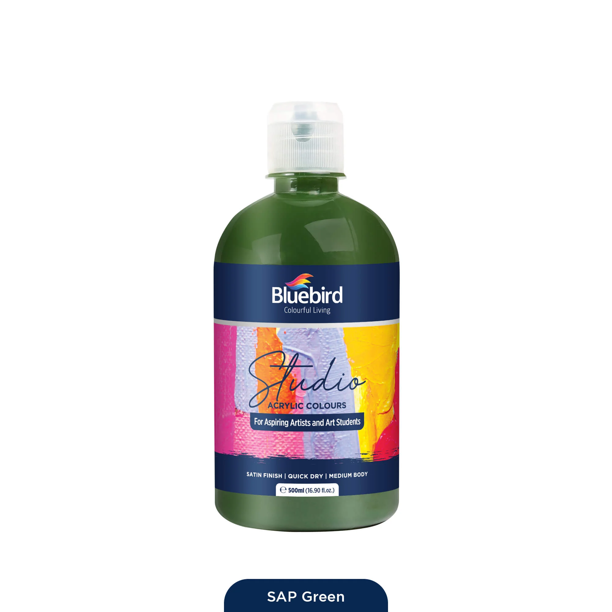 Studio Acrylic Colours - 500 ml - Primary Shades - Image 3
