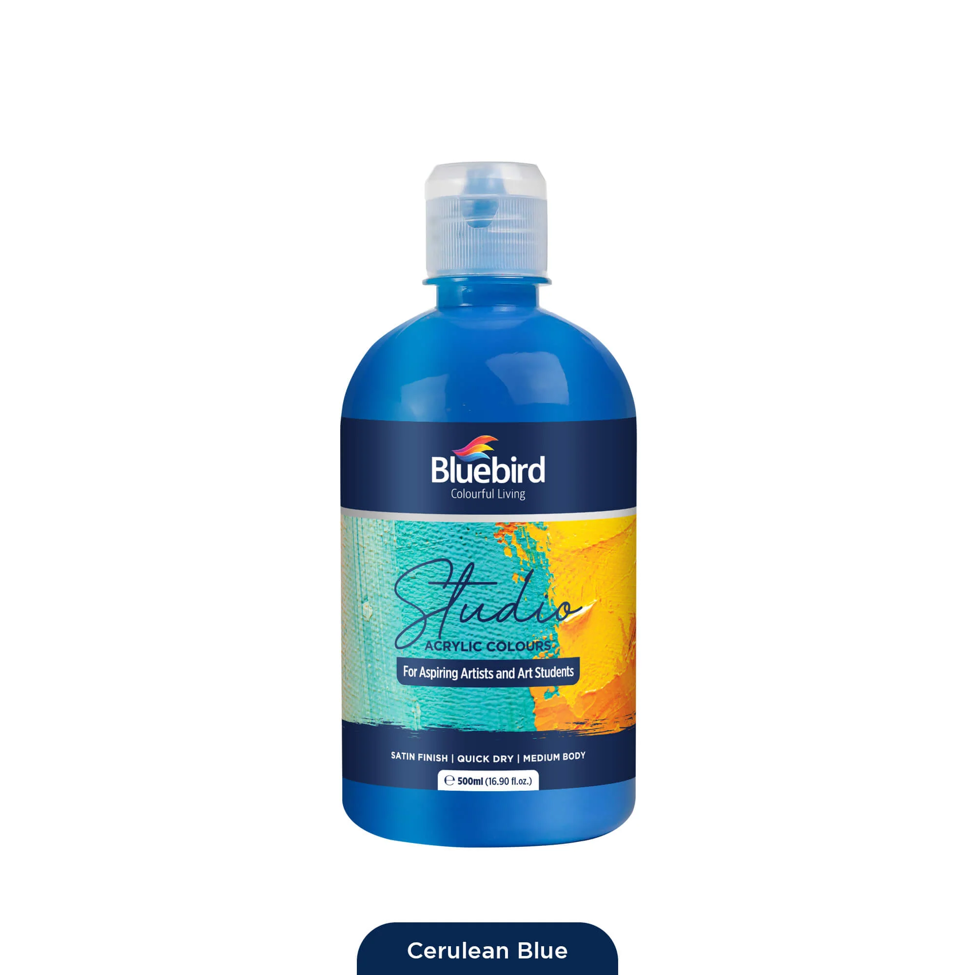 Studio Acrylic Colours - 500 ml - Primary Shades - Image 7